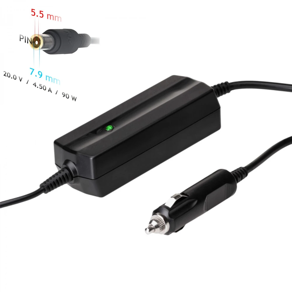 AKY AK-ND-39 Akyga Car notebook maitinimo blokas AK-ND-39 20V/4.5A 90W 7.9x5.5 mm + kaištis Lenovo