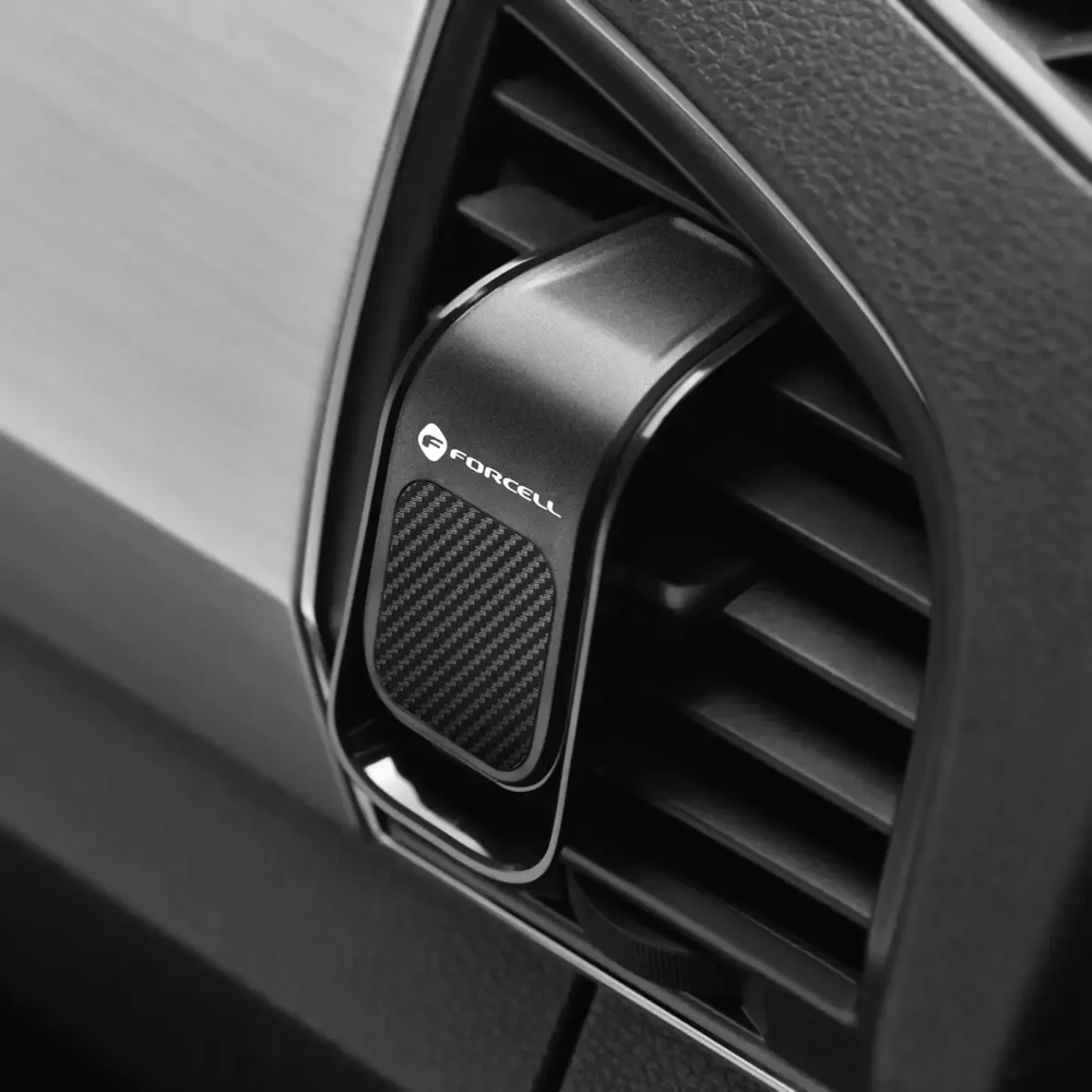 Automobilinis telefono laikiklis Forcell F-Grip Carbon B060 oro išleidimo angos juodas