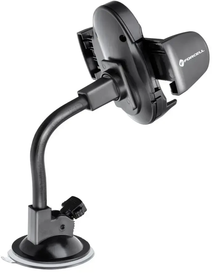Automobilinis telefono laikiklis Forcell F-Grip Oval 17 cm priekinis stiklas / prietaisų skydelis / oro išleidimo anga, juodas