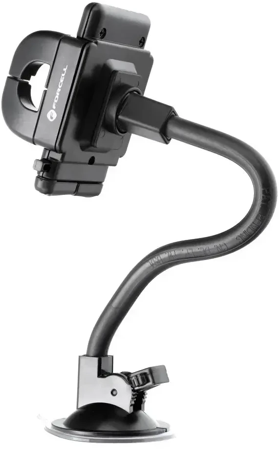 Automobilinis telefono laikiklis Forcell F-Grip Regular 27 cm priekinis stiklas / prietaisų skydelis / oro išleidimo anga, juodas