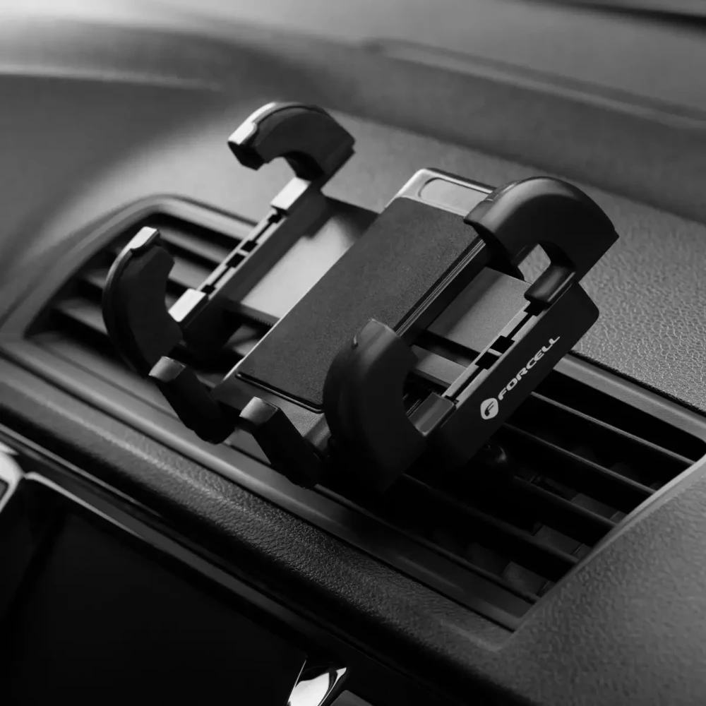 Automobilinis telefono laikiklis Forcell F-Grip Regular ventiliacijos angai juodas