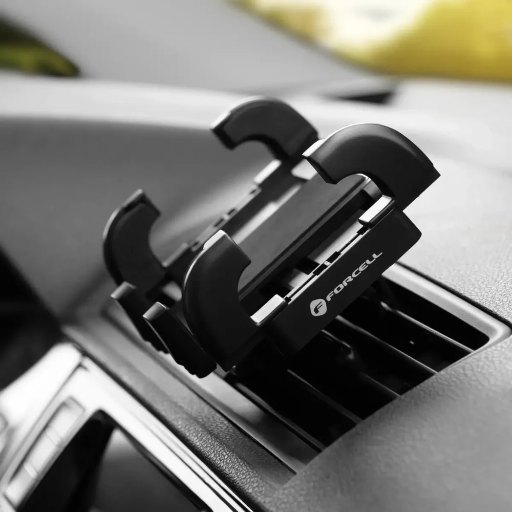 Automobilinis telefono laikiklis Forcell F-Grip Regular ventiliacijos angai juodas