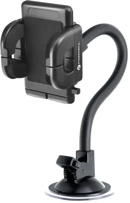Automobilinis telefono laikiklis Forcell F-Grip Regular 27 cm priekinis stiklas / prietaisų skydelis / oro išleidimo anga, juodas