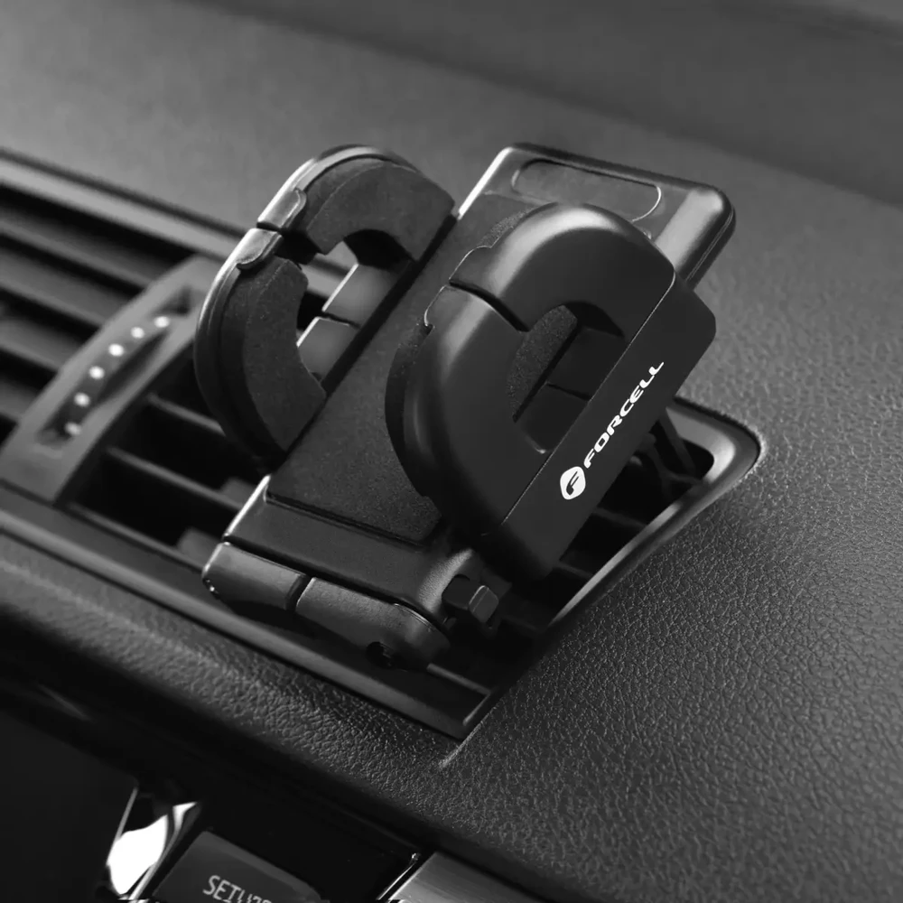 Automobilinis telefono laikiklis Forcell F-Grip Regular ventiliacijos angai juodas