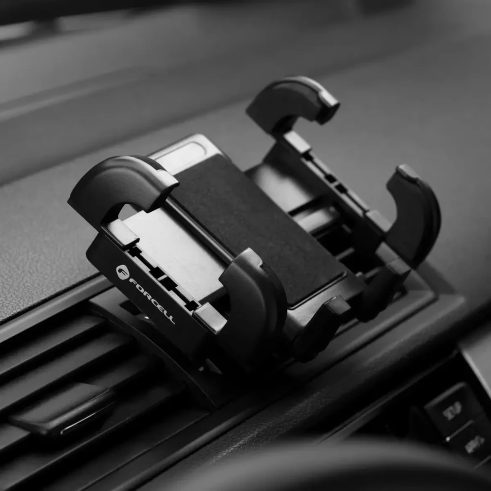 Automobilinis telefono laikiklis Forcell F-Grip Regular ventiliacijos angai juodas