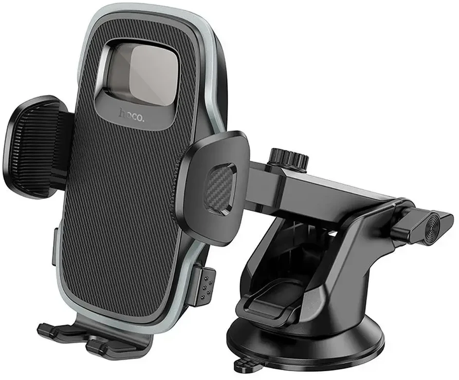 Automobilinis telefono laikiklis Hoco priekiniam stiklui / prietaisų skydeliui H15 juodas