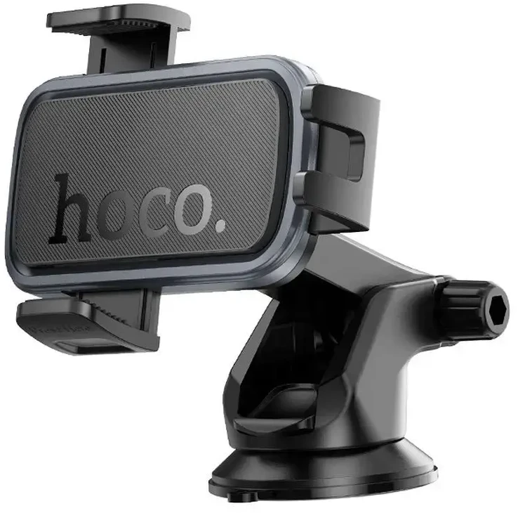 Automobilinis telefono laikiklis Hoco priekiniam stiklui / prietaisų skydeliui H79 juodas ir pilkas