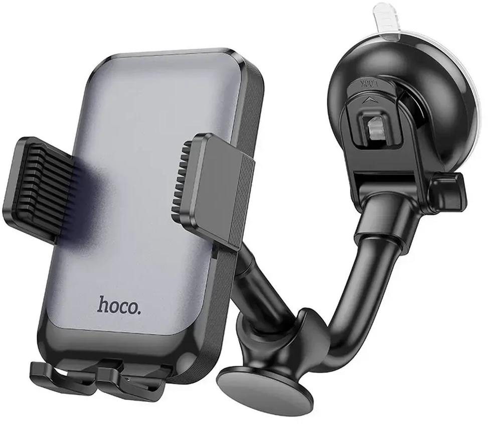 Automobilinis telefono laikiklis Hoco priekiniam stiklui / prietaisų skydeliui H27 juodas