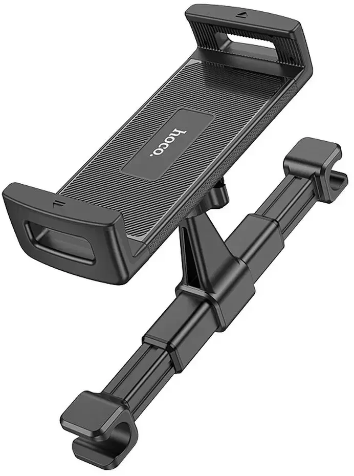 Automobilinis telefono / planšetinio kompiuterio laikiklis Hoco galvos atramai (4,7" - 12,9") CA121 juodas