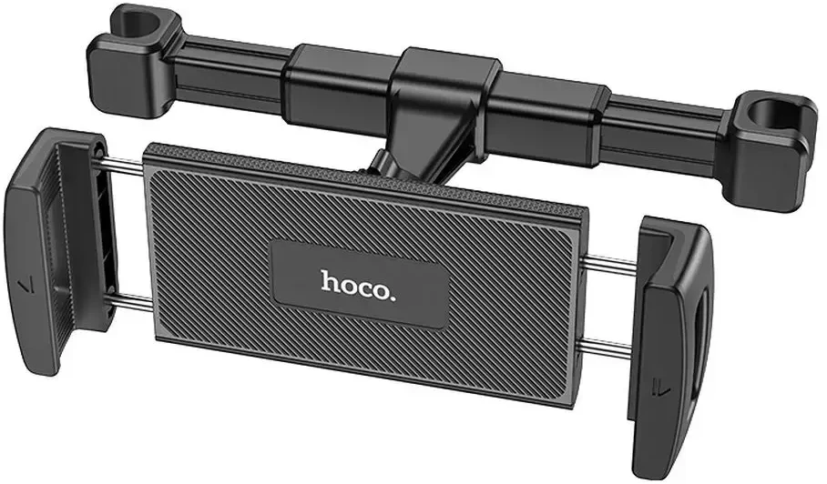 Automobilinis telefono / planšetinio kompiuterio laikiklis Hoco galvos atramai (4,7" - 12,9") CA121 juodas