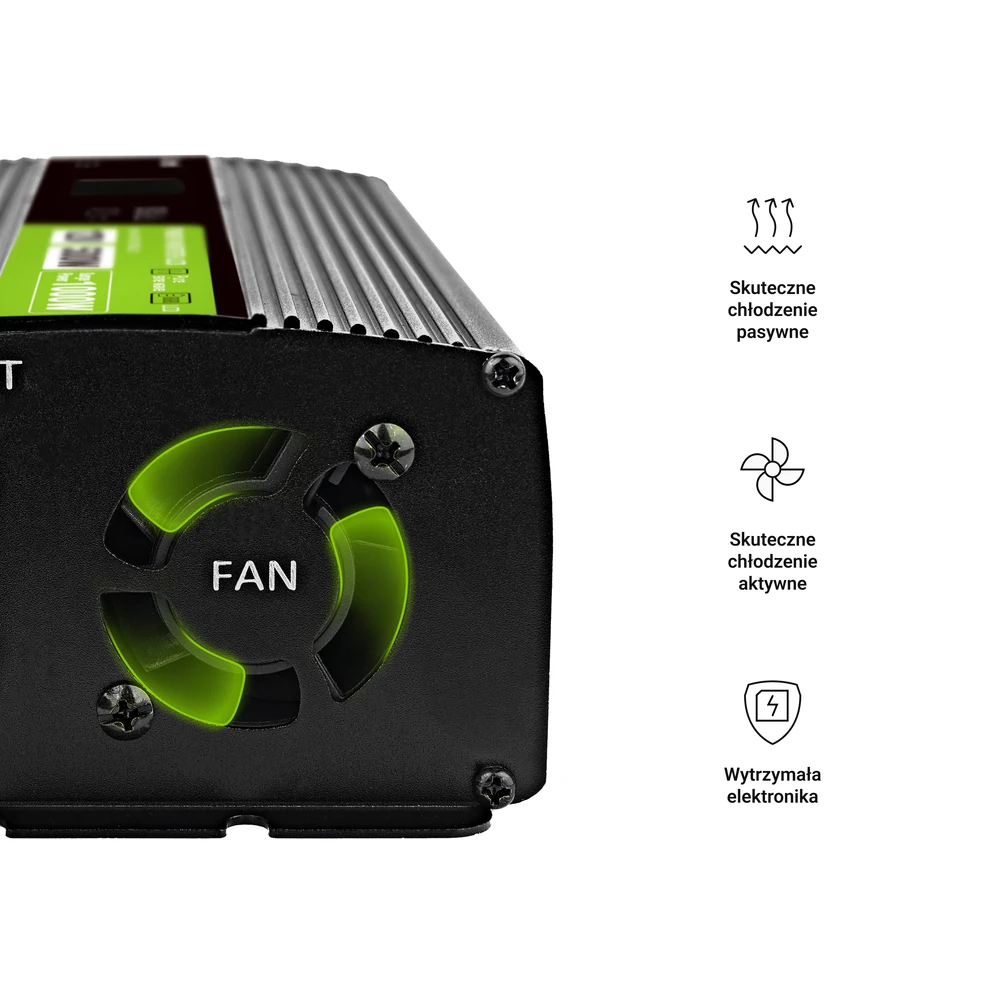Green Cell Žalias Cell Automobilio maitinimo inverteris Žalias Cell® 12V–230V, 500W/1000W