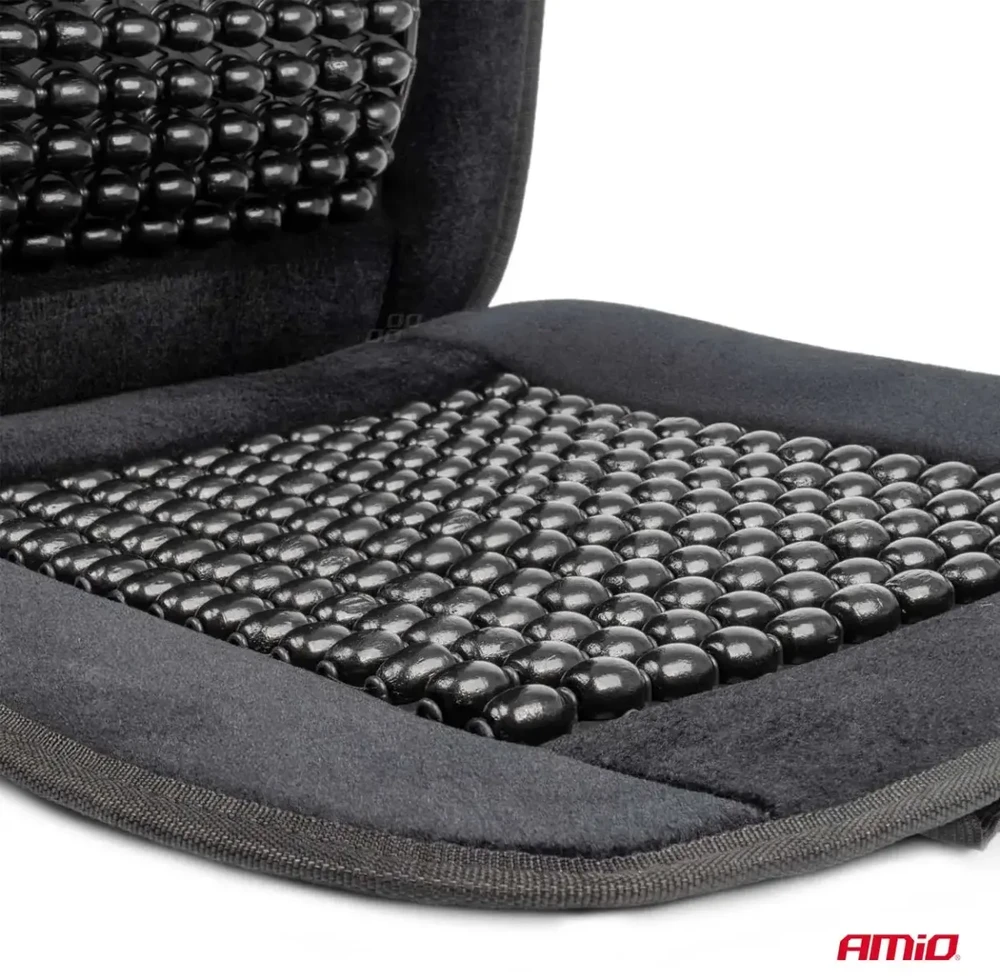 Amio Automobilio sėdynės kilimėlis su karoliukais CSM-16, 45x120 cm - juoda