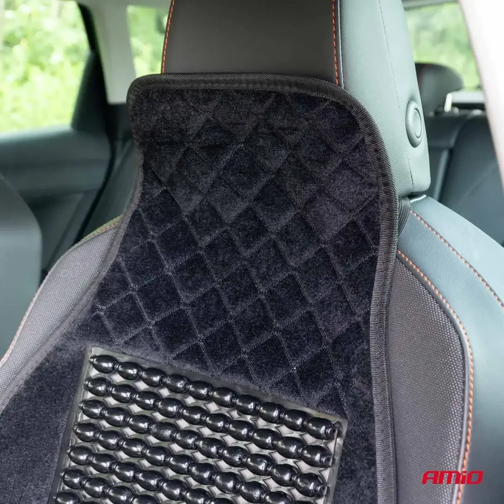 Amio Automobilio sėdynės kilimėlis su karoliukais CSM-16, 45x120 cm - juoda