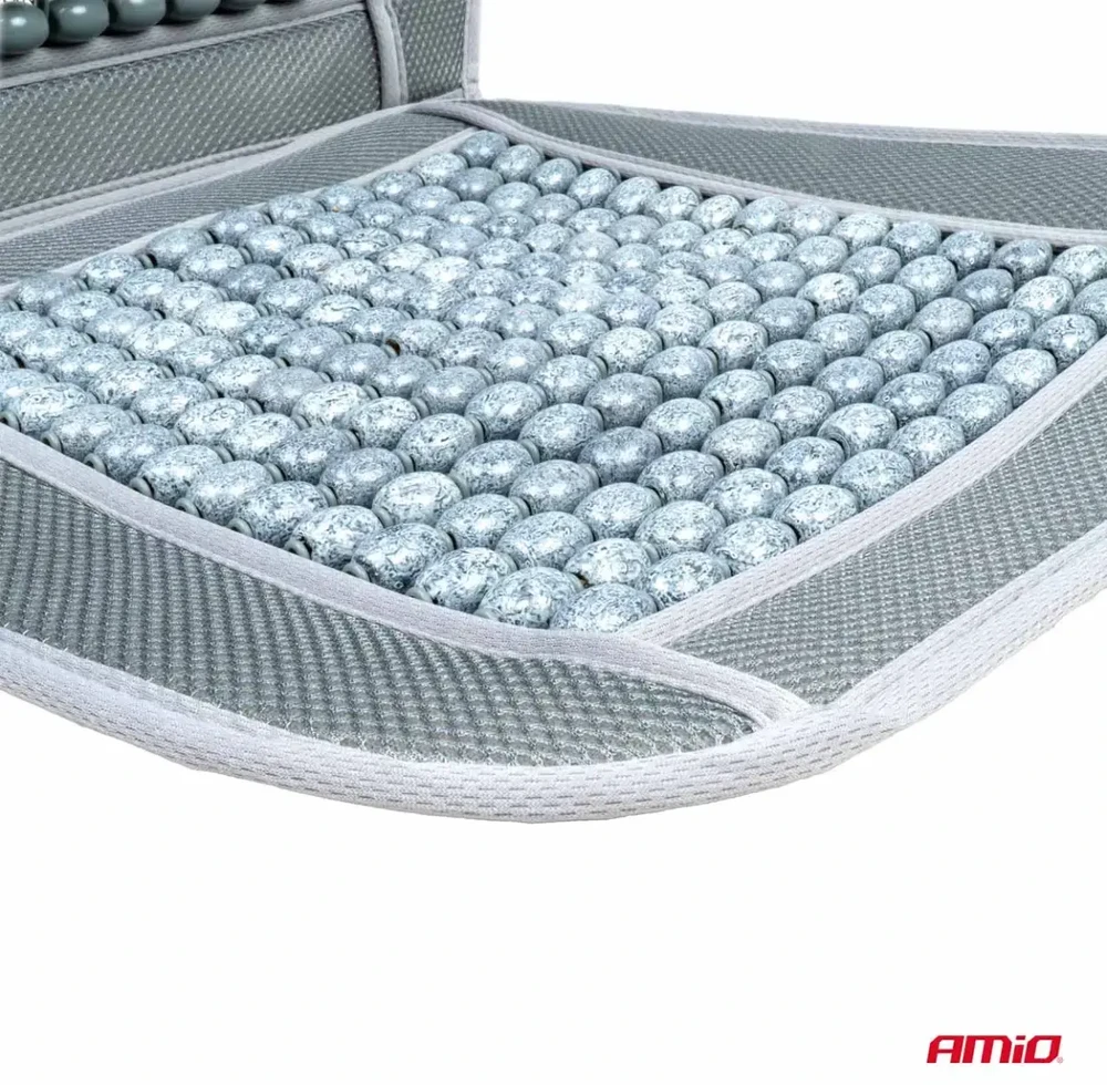 Amio Automobilio sėdynės kilimėlis su karoliukais 97 x 44 cm - pilka
