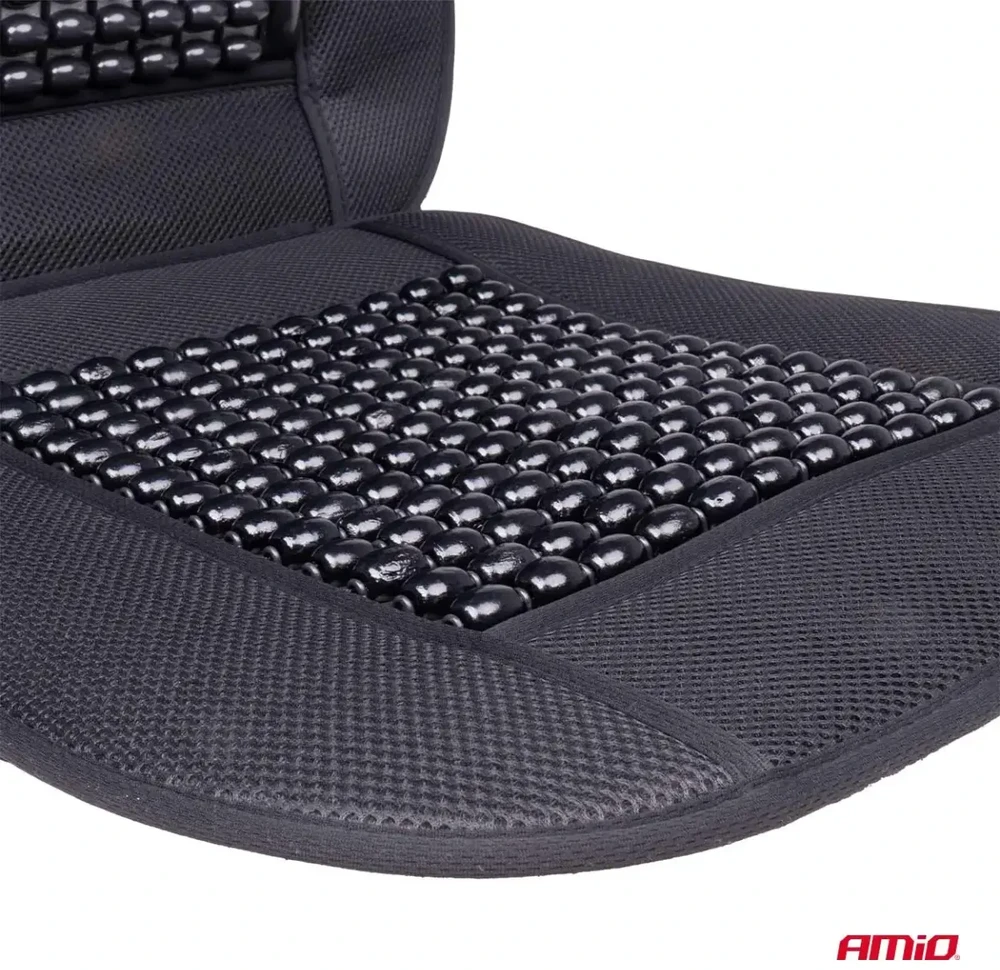 Amio Automobilio sėdynės kilimėlis su karoliukais 110 x 46 cm - juoda