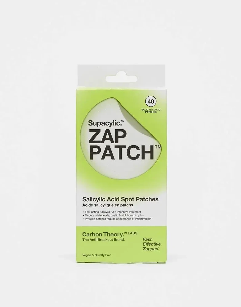 Carbon Theory Anglies teorija Supaciliniai spuogų pleistrai. Zap Patch (Salicilo rūgšties dėmių pleistrai) 40 vnt