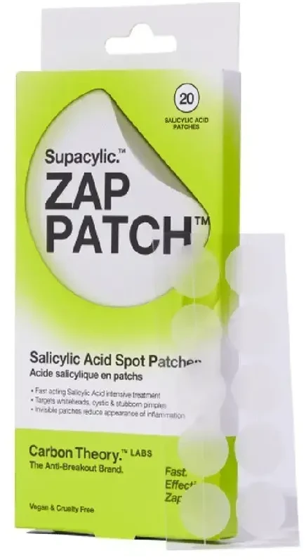 Carbon Theory Anglies teorija Supaciliniai spuogų pleistrai. Zap Patch (Salicilo rūgšties dėmių pleistrai) 20 vnt