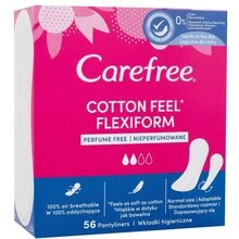 Carefree Nerūpestingi nerūpestingi medvilniniai Flexiform kelnaičių įklotai Bekvapiai-bekvapiai 1pak.-56vnt.