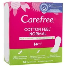 Carefree Cotton Aloe Kelnaičių įklotai 1 pakuotė - 56 vnt