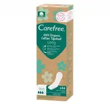 Carefree Organic Cotton Ilgi kelnaičių įklotai 24vnt