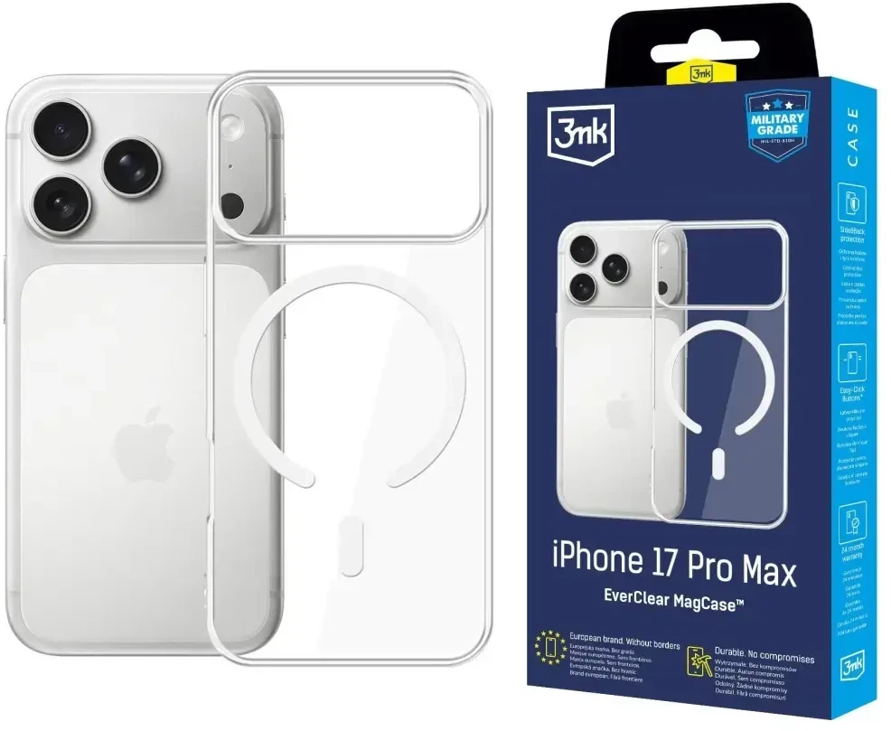 Dėklas 3MK EverClear MagDėklas do Apple iPhone 17 Pro Max