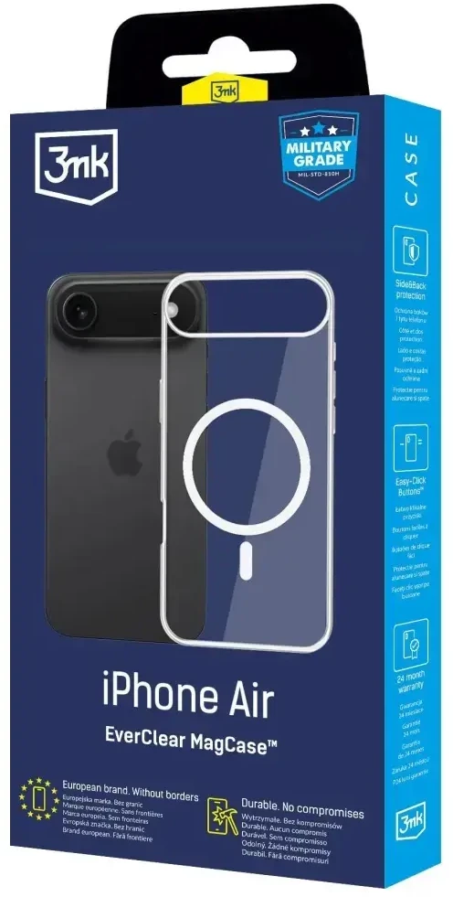 Dėklas 3mk EverClear MagCase for Apple iPhone 17 Air - transparent