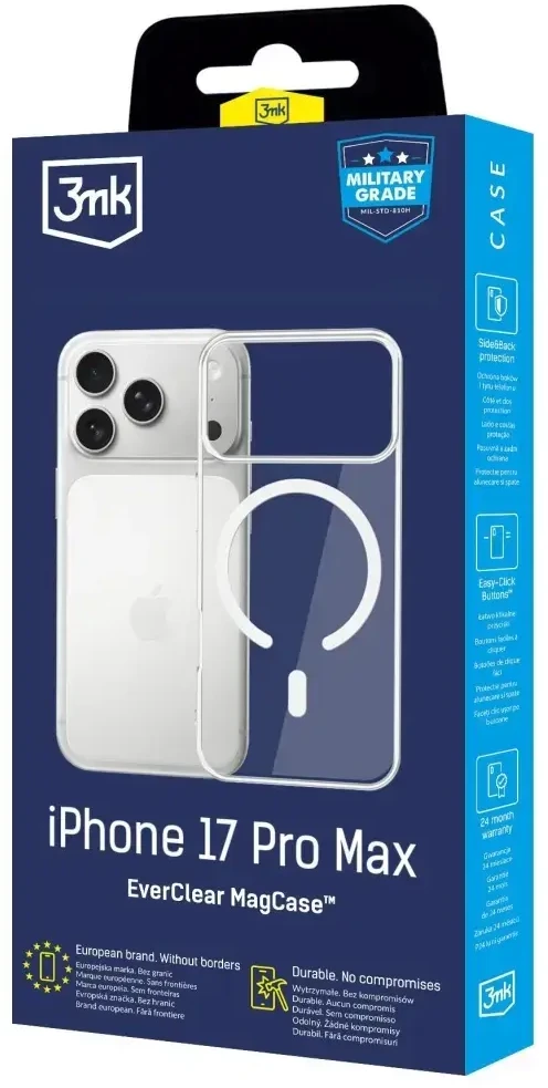 Dėklas 3MK EverClear MagDėklas do Apple iPhone 17 Pro Max