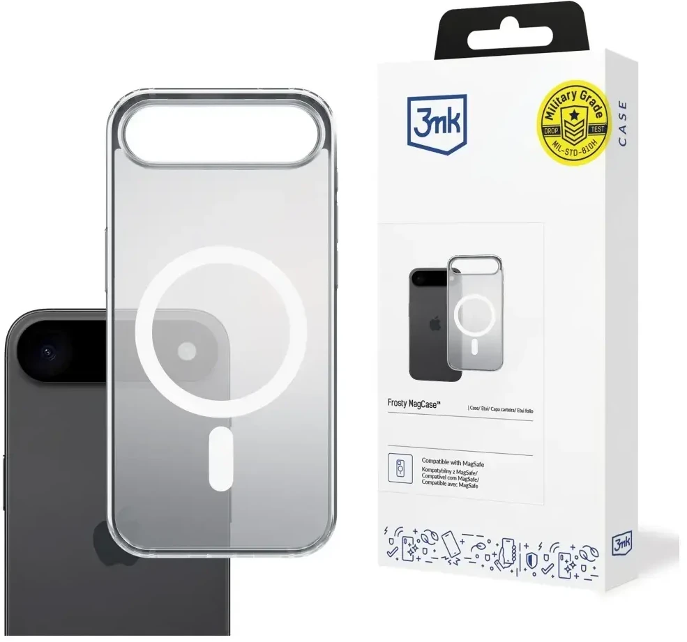 Dėklas iPhone 17 Air 3mk Frosty MagCase baltas