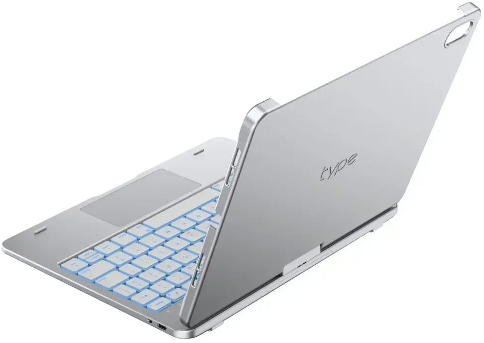 Typecase Flexbook Touch do iPad 11" (A16) 2025 / iPad 10.9" 2022 sidabrinė