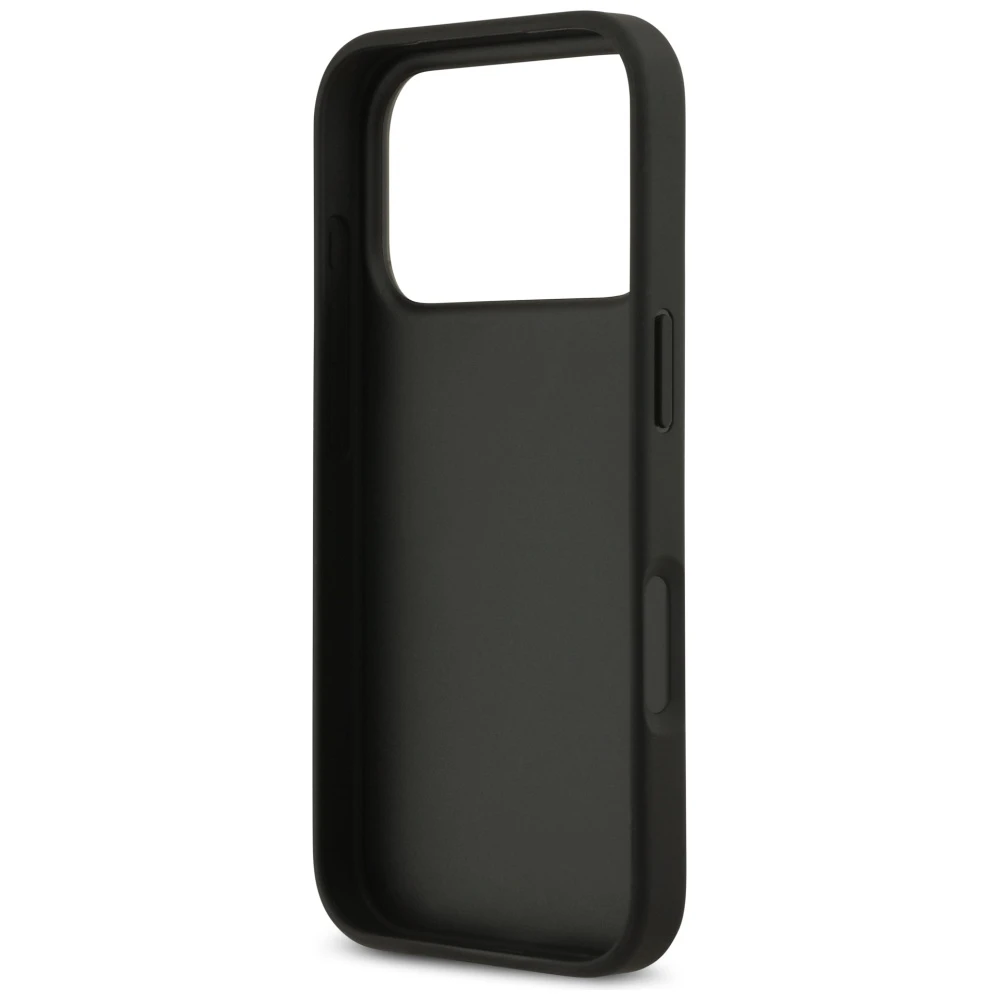 Dėklas Guess 4G Double Card Triangle skirtas iPhone 17 Pro juodos spalvos