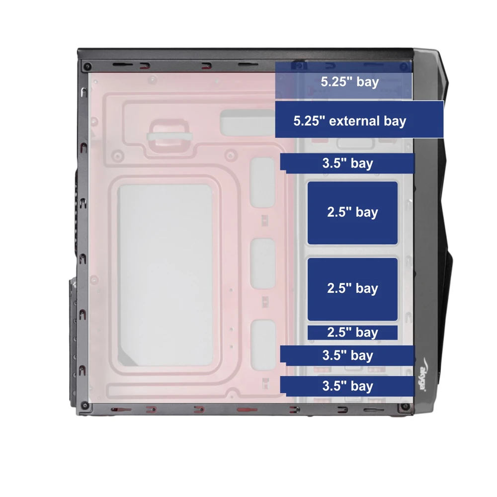 Korpusas Akyga Micro ATX Case AK939BL w/