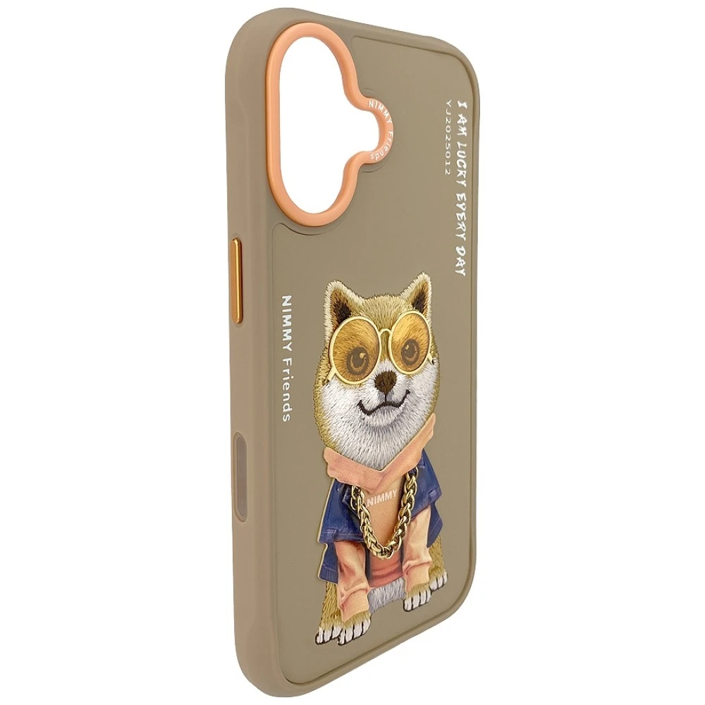 Dėklas Nimmy Glasses Cool nag iPhone 17 Case - rusvai gelsvas