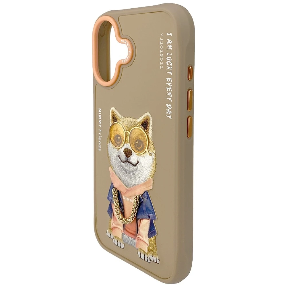 Dėklas Nimmy Glasses Cool nag iPhone 17 Case - rusvai gelsvas