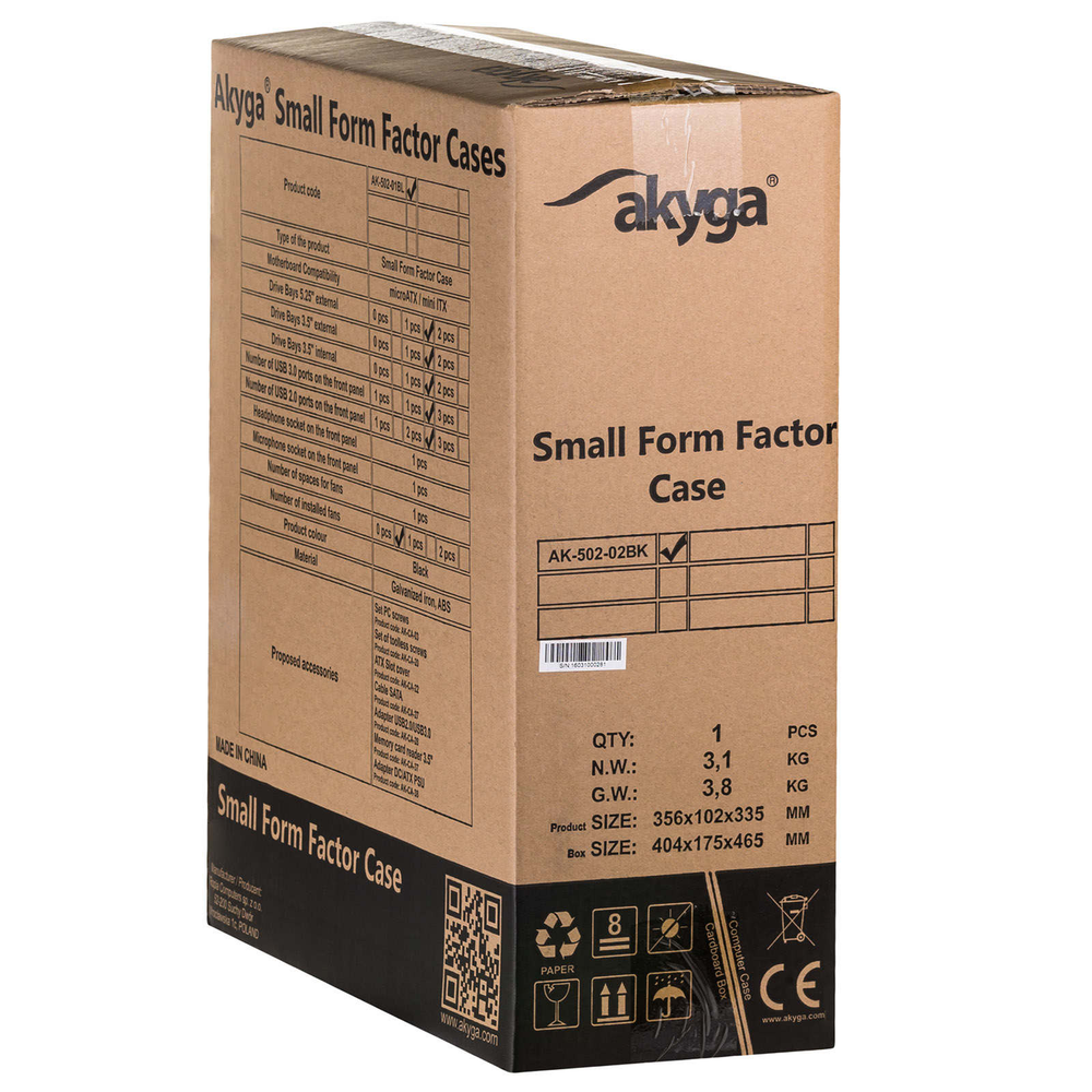 AKYGA SFF dėklas AK-502-02BK 2x USB 3.0 be maitinimo šaltinio