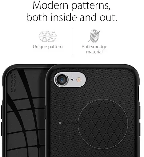 Dėklas Spigen LIQUID AIR Apple iPhone 7 / 8 / SE 2020 / 2022 Juodas