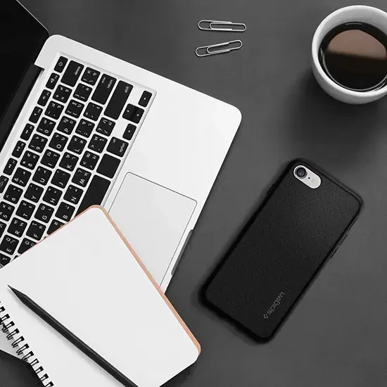 Dėklas Spigen LIQUID AIR Apple iPhone 7 / 8 / SE 2020 / 2022 Juodas