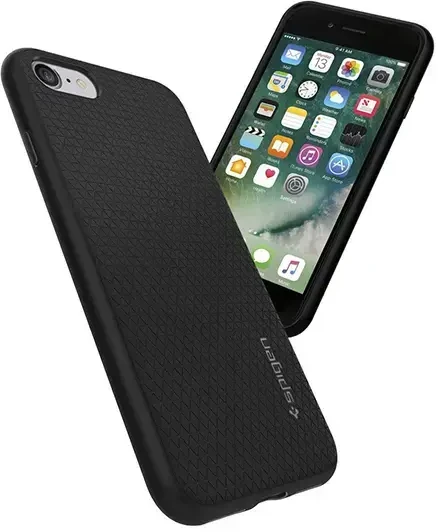 Dėklas Spigen LIQUID AIR Apple iPhone 7 / 8 / SE 2020 / 2022 Juodas