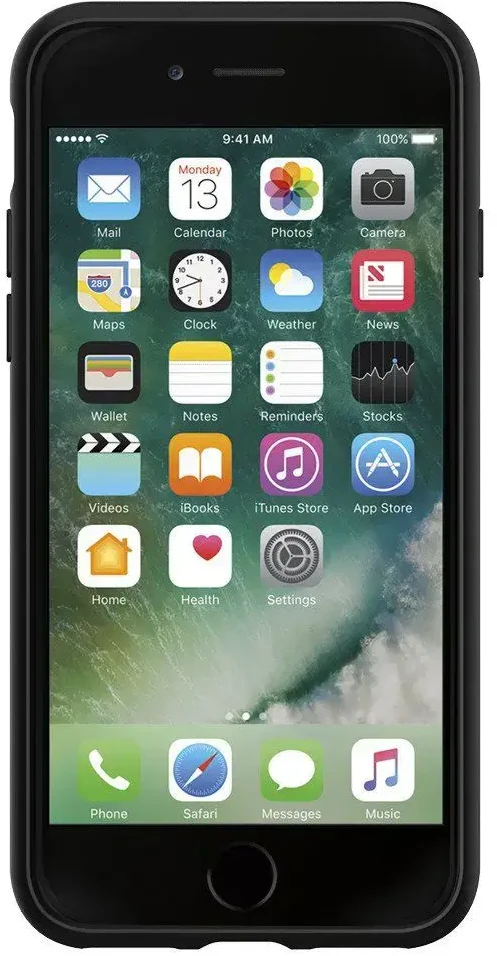 Dėklas Spigen LIQUID AIR Apple iPhone 7 / 8 / SE 2020 / 2022 Juodas
