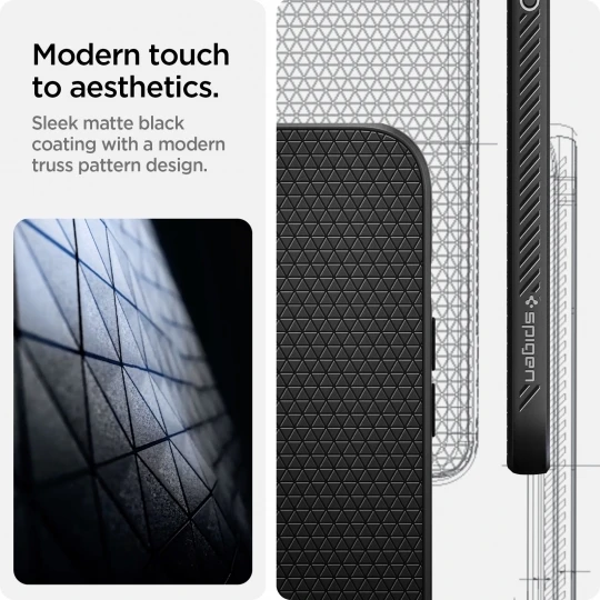 Spigen Liquid Air dėklas skirtas Apple iPhone 13 Pro Max, spalva - Matte Black