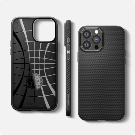 Spigen Liquid Air dėklas skirtas Apple iPhone 13 Pro Max, spalva - Matte Black