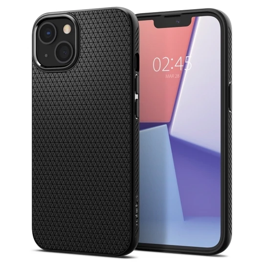Spigen Liquid Air dėklas skirtas  Apple iPhone 13 Mini, spalva - Matte Black aprašymas - Prekės nuotrauka