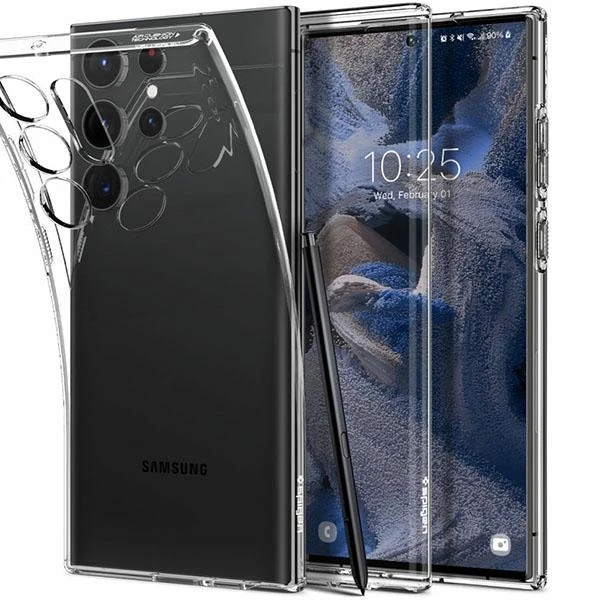 Spigen Liquid Crystal dėklas skirtas Samsung Galaxy S23 Ultra, spalva - Crystal Clear