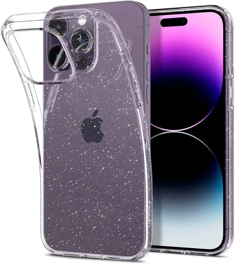 Dėklas SPIGEN GLITTER CRYSTAL IPHONE 15+ CLEAR