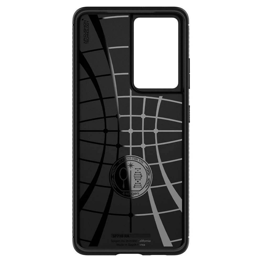Spigen Rugged Armor dėklas skirtas Samsung Galaxy S21 Ultra, spalva - Matte Black