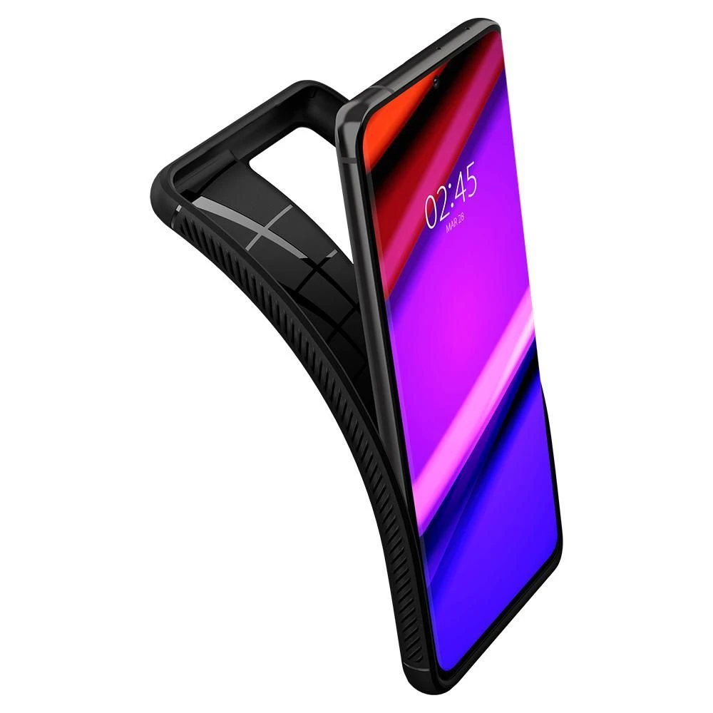 Spigen Rugged Armor dėklas skirtas Samsung Galaxy S21 Ultra, spalva - Matte Black
