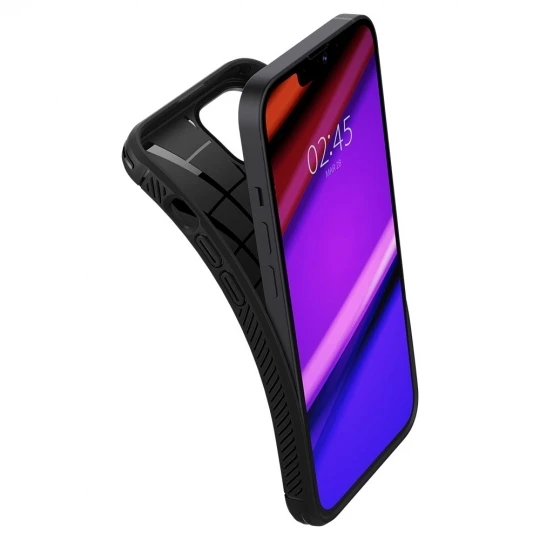 Dėklas Spigen Rugged Armor Apple iPhone 13 matinės juodos spalvos