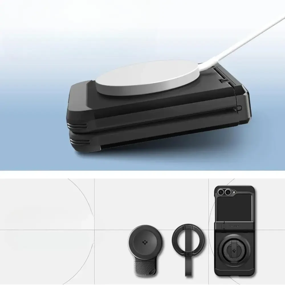 Dėklas Spigen „Tough Armor Pro Mag Magsafe Galaxy Z Flip 7 FE“ juodas