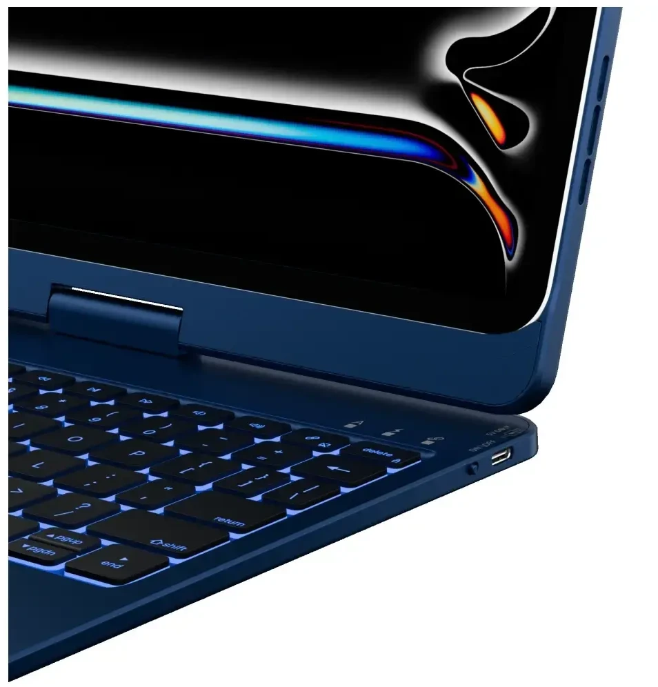 Typecase Dėklas TypeDėklas Flexbook Touch su klaviatūra skirtas Apple iPad Pro 11″ 2024/2025 dark mėlynas