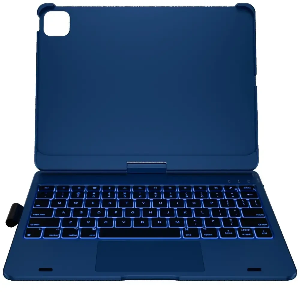Typecase Dėklas TypeDėklas Flexbook Touch su klaviatūra skirtas Apple iPad Pro 11″ 2024/2025 dark mėlynas