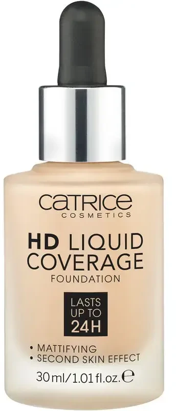 Catrice Hd Liquid Coverage Foundation Lasts Up Tp 24h 030 Sand rusvai gelsvas Makiažo pagrindas 30ml